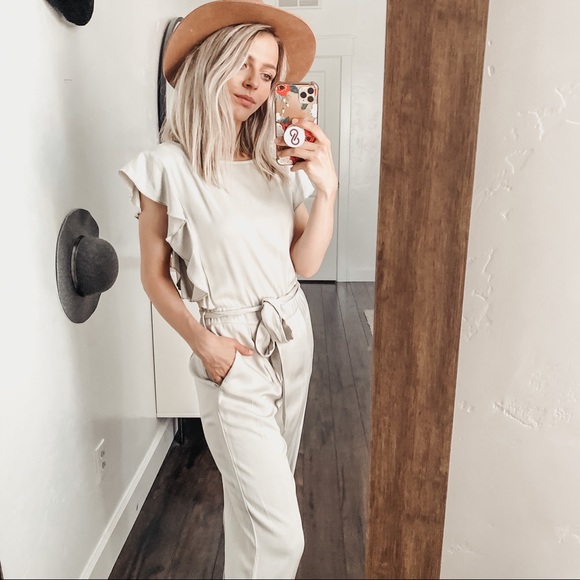 Roolee Pants - NWT ROOLEE | June Ruffle Waist Tie Jumpsuit